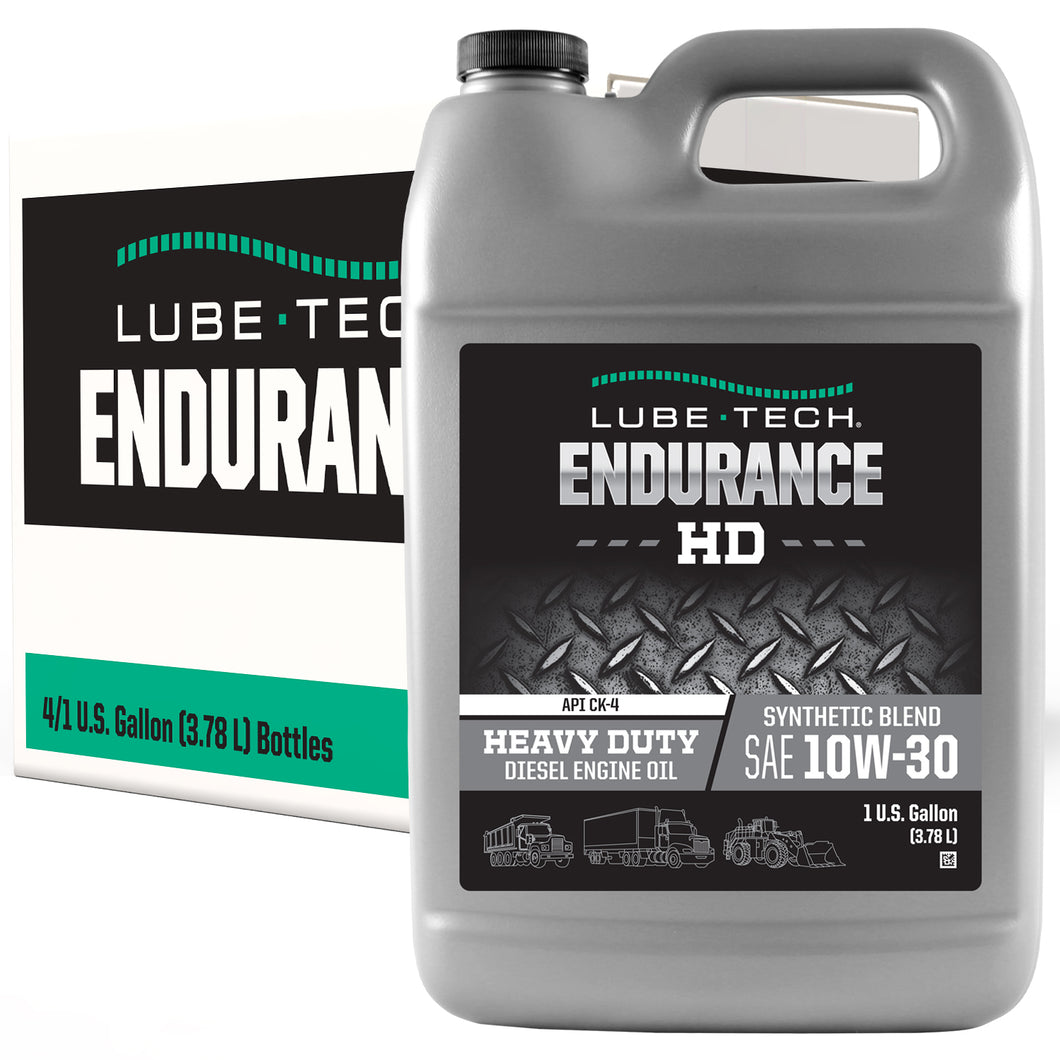 Lube-Tech Endurance Heavy Duty Synthetic Blend 10W-30 CK-4 Diesel Engine Oil – 1 Gallon – Case of 4