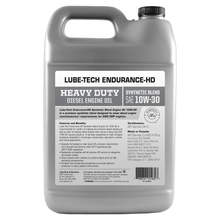 Load image into Gallery viewer, Lube-Tech Endurance Heavy Duty Synthetic Blend 10W-30 CK-4 Diesel Engine Oil – 1 Gallon – Case of 4
