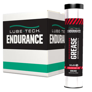 Lube-Tech Endurance Multipurpose Extreme Pressure Grease – Ideal for Automotive, Chassis, 5th Wheels, Farm, Construction Equipment, and Industrial Bearings – NLGI #1 – 10 Pack of 14oz Tubes