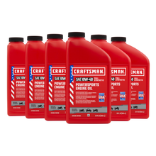 Load image into Gallery viewer, CRAFTSMAN 10W-40 Full Synthetic Powersports Engine Oil – 6 Quarts (CMXOKLT201160-6)
