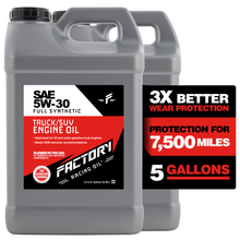 Load image into Gallery viewer, Factory Racing Oil SAE 5W-30 Full Synthetic Truck/SUV Engine Oil- API SP ILSAC GF-6A - 5 Gallon (2x2.5 Gal)

