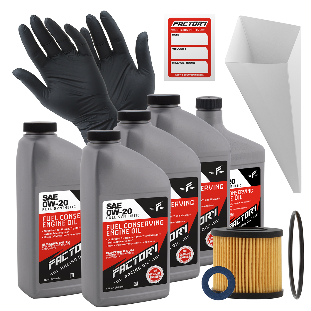 Factory Racing Parts SAE 0W-20 Full Synthetic 4.5 Quart Oil Change Kit for Toyota