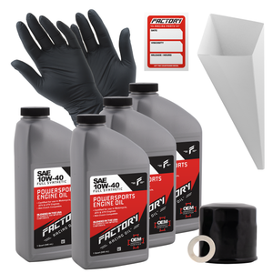 Factory Racing Parts SAE 10W-40 4 Quart Oil Change Kit For Honda PC800, VFR1200F, VFR1200X, VT1100C