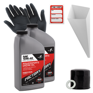 Factory Racing Parts SAE 10W-40 2 Quart Oil Change Kit For Honda NSS300 Forza, SH300i