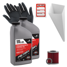 Load image into Gallery viewer, Factory Racing Parts SAE 10W-40 Full Synthetic 2 Quart Oil Change Kit compatible with Kawasaki KX250F KX450F KX450 KX450SR KX450X

