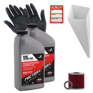 Factory Racing Parts SAE 10W-40 Full Synthetic 2 Quart Oil Change Kit compatible with Kawasaki KL250 KLR250