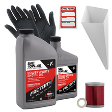 Load image into Gallery viewer, Factory Racing Parts SAE 10W-40 Full Synthetic 1.5 Quart Oil Change Kit fits Suzuki DR-Z125, SP125
