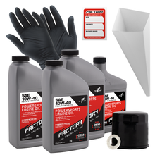 Load image into Gallery viewer, Factory Racing Parts SAE 10W-40 Full Synthetic 3.5 Quart Oil Change Kit fits Suzuki AN650 Burgman, TL1000S
