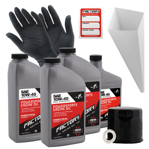 Factory Racing Parts SAE 10W-40 Full Synthetic 3.5 Quart Oil Change Kit fits Suzuki AN650 Burgman, TL1000S