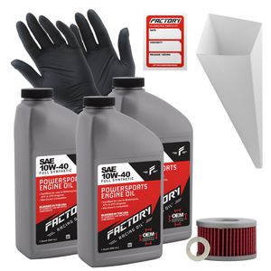 Factory Racing Parts SAE 10W-40 Full Synthetic 3 Quart Oil Change Kit fits Suzuki DR650S, DR650SE