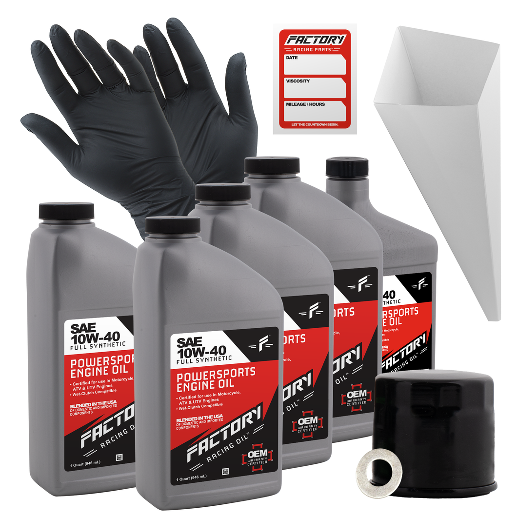Factory Racing Parts SAE 10W-40 Full Synthetic 4.5 Quart Oil 