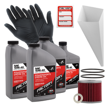 Load image into Gallery viewer, Factory Racing Parts SAE 10W-40 Full Synthetic 3.5 Quart Oil Change Kit fits Suzuki GS650 GS1100
