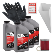 Load image into Gallery viewer, Factory Racing Parts SAE 10W-40 Full Synthetic 4 Quart Oil Change Kit fits Suzuki LT 4WD, LT-F300F King Quad
