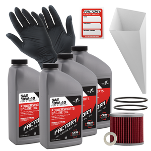 Factory Racing Parts SAE 10W-40 Full Synthetic 4 Quart Oil Change Kit fits Suzuki GS1000 GS1000S GS1000G