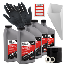 Load image into Gallery viewer, Factory Racing Parts SAE 10W-40 Full Synthetic 4.5 Quart Oil Change Kit fits Suzuki C90B, VL1500 LC
