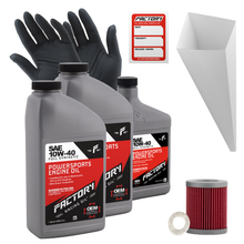 Load image into Gallery viewer, Factory Racing Parts SAE 10W-40 Full Synthetic 2.5 Quart Oil Change Kit fits Suzuki LT-Z250 Quadsport
