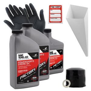 Factory Racing Parts SAE 10W-40 Full Synthetic 2.5 Quart Oil Change Kit fits Suzuki VS700G 1986