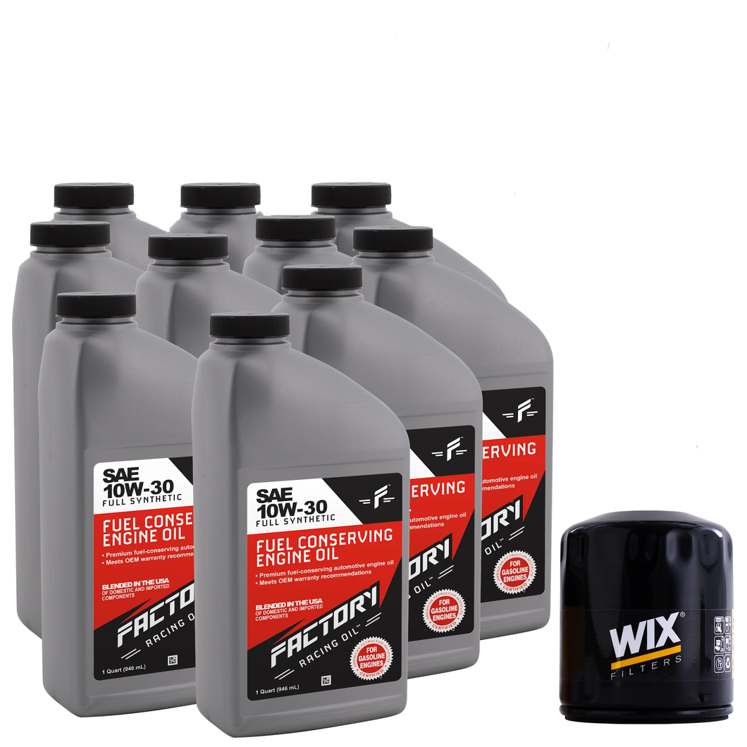 Factory Racing Parts Basic Oil Change Kit Compatible With Dodge Viper 8.0L 2000-2002 10W-30 Oil - 10 Quarts