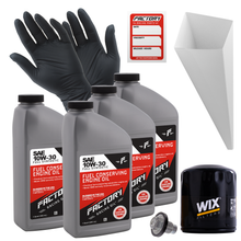 Load image into Gallery viewer, Factory Racing Parts Oil Change Kit For Dodge Charger 2.2L 1983-1987, Dakota 3.9L 1997-2003, Ram 1500 1994-2001 3.9L 10W-30 Full Synthetic Oil - 4 Quarts
