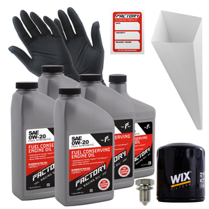 Factory Racing Parts Oil Change Kit For Volkswagen Golf 2019-2021, Golf SportWagen 2019, Jetta 2013-2023, Taos 2022-2023 0W-20 Full Synthetic Oil - 4.5 Quarts