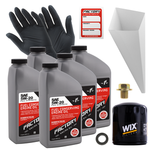 Factory Racing Parts Oil Change Kit For Ford EcoSport 2.0L 2018-2022, Transit Connect 2.0L 2019-2023 5W-20 Full Synthetic Oil - 5 Quarts