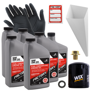 Factory Racing Parts Oil Change Kit For Ford Bronco Sport 1.5L 2021-2023, Fusion 2.5L 2010-2012 5W-20 Full Synthetic Oil - 5.5 Quarts