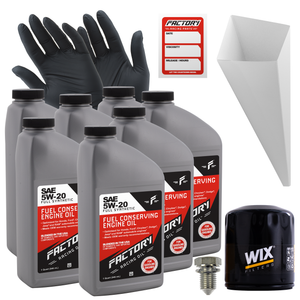 Factory Racing Parts Oil Change Kit For Jeep Commander 2006-2007, Grand Cherokee 2005-2007 5.7L 5W-20 Full Synthetic Oil - 7 Quarts