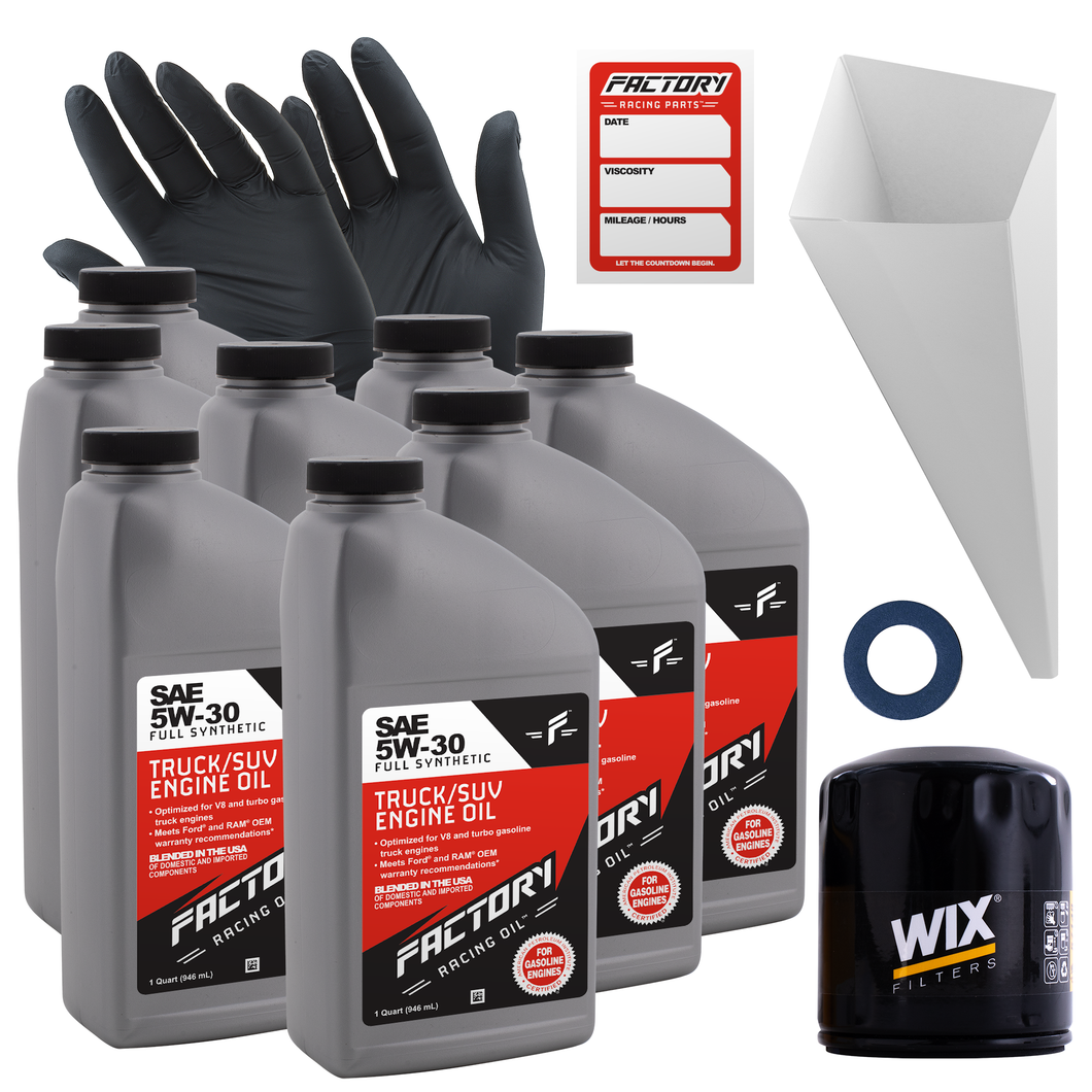 Factory Racing Parts Oil Change Kit For Lexus LX4704.7L V8 1998-2007 5W-30 Full Synthetic Oil - 8 Quarts