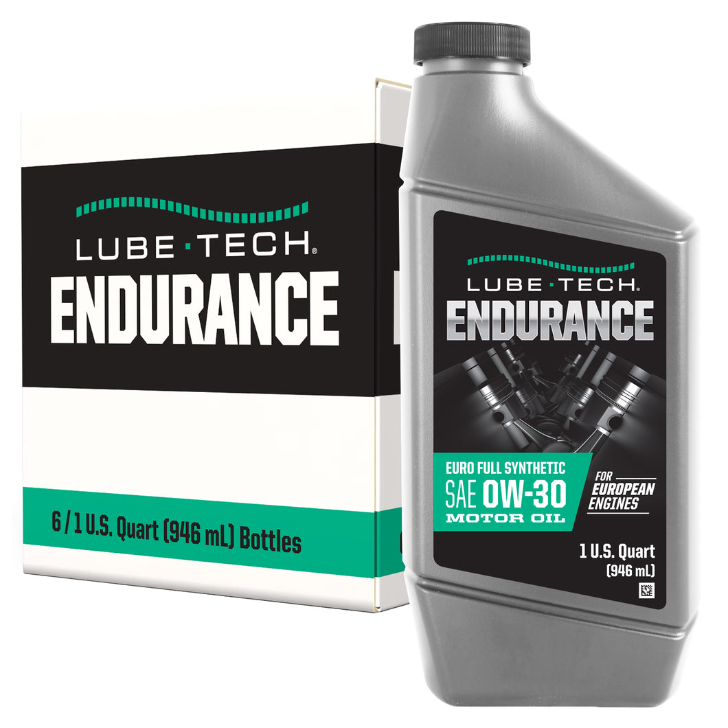 Lube-Tech Endurance Euro Full Synthetic 0W-30 Motor Oil – 1 Quart – Case of 6