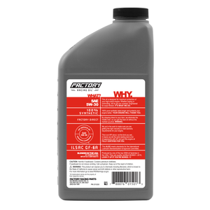 Factory Racing Parts Oil Change Kit For Plymouth Acclaim, Prowler, Sundance, Voyager 5W-30 Full Synthetic Oil - 5 Quarts