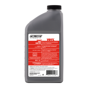 Factory Racing Parts SAE 10W-40 5 Quart Oil Change Kit For Honda VFR700F, VFR750F