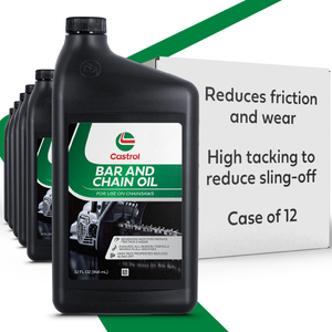 Castrol Bar & Chain Oil For Chainsaws – Reduces Friction & Wear – All Season Formula – High-tacking to Reduce Sling-Off - 32oz