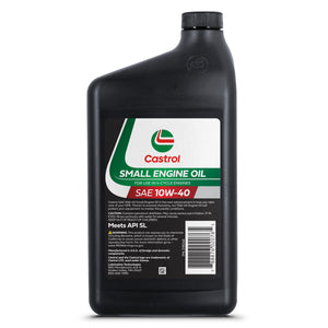 Castrol SAE 10W40 Small Engine Oil For Use in Outdoor Power Equipment, Lawn Mowers, Generators, and More with 4-Cycle Engines – 1 Quart