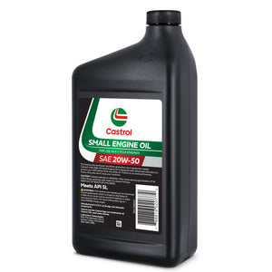 Castrol SAE 20W50 Small Engine Oil For Use in 4-Cycle Air Cooled Engines – Ideal For Outdoor Power Equipment, Lawn Mowers, Tractors, and More – 1 Quart