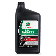 Load image into Gallery viewer, Castrol SAE 20W50 Small Engine Oil For Use in 4-Cycle Air Cooled Engines – Ideal For Outdoor Power Equipment, Lawn Mowers, Tractors, and More – 1 Quart
