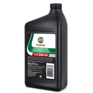 Castrol SAE 20W50 Hydrostatic Transmission Fluid For Use in Outdoor Power Equipment – API GL-4 – 1 Quart