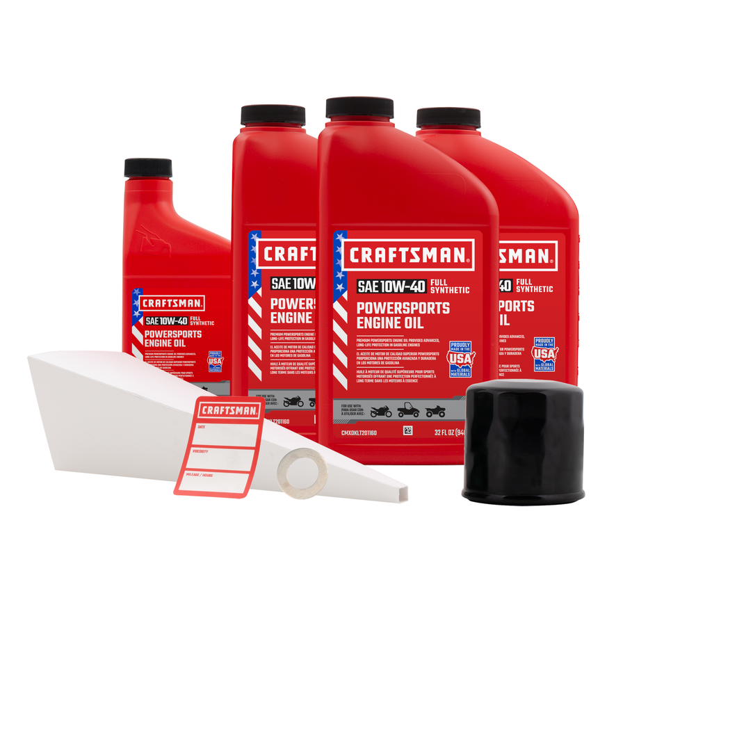 CRAFTSMAN 3.5 Quart 10W-40 Full Synthetic Oil Change Kit Fits Honda PC800, VFR1200F, VFR1200X, VT1100C