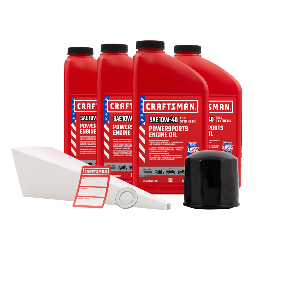 CRAFTSMAN 4 Quart 10W-40 Full Synthetic Oil Change Kit Fits Honda VF500C, VF500FF, CBX750F