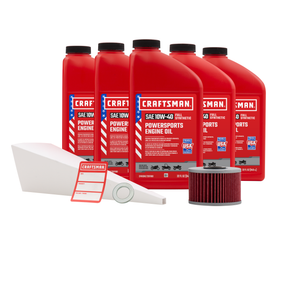 CRAFTSMAN 5 Quart 10W-40 Full Synthetic Oil Change Kit Fits Honda TRX500FA Fourtrax Foreman Rubicon