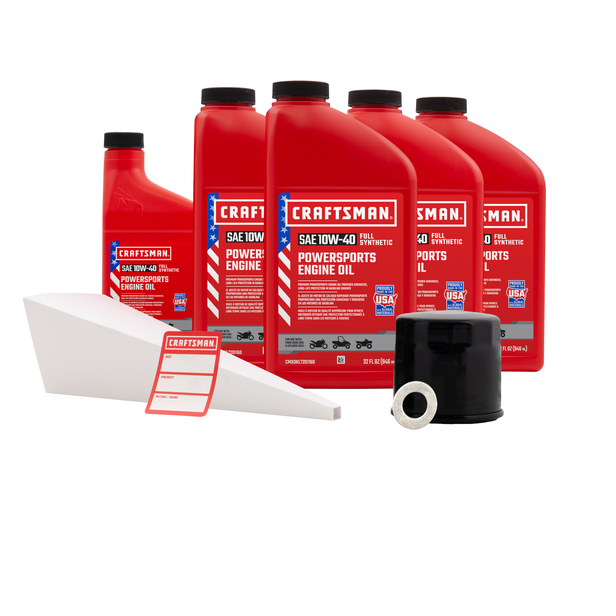 CRAFTSMAN 4.5 Quart 10W-40 Full Synthetic Oil Change Kit Fits Suzuki® S83 /  C90 Boulevard