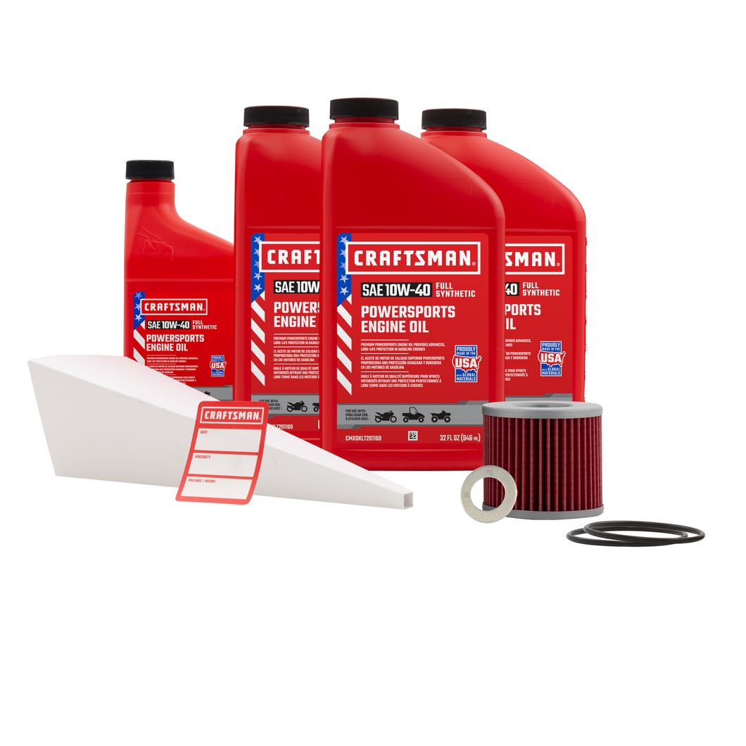 CRAFTSMAN 3.5 Quart 10W-40 Full Synthetic Oil Change Kit Fits Suzuki® GS650 GS1100