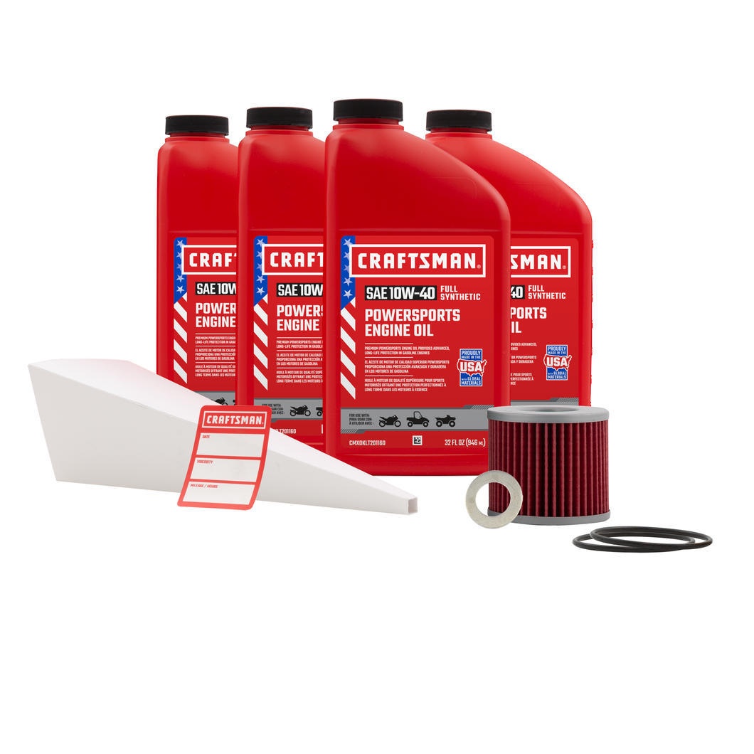 CRAFTSMAN 4 Quart 10W-40 Full Synthetic Oil Change Kit Fits Suzuki® GS1000 GS1000S GS1000G