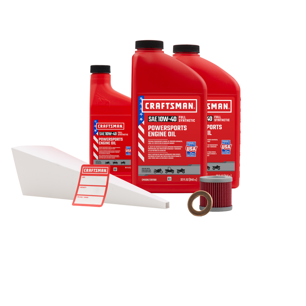 CRAFTSMAN 2.5 Quart 10W-40 Full Synthetic Oil Change Kit Fits Suzuki® LT-Z400 Quadsport