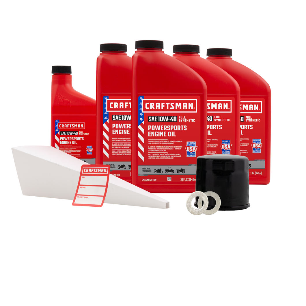CRAFTSMAN 4.5 Quart 10W-40 Full Synthetic Oil Change Kit Fits Suzuki® C90B, VL1500 LC