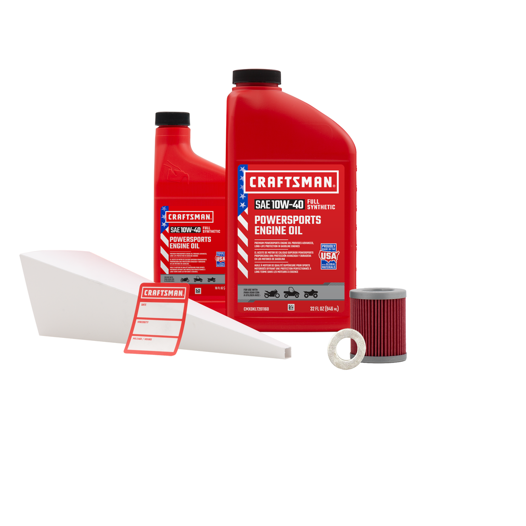 CRAFTSMAN 1.5 Quart 10W-40 Full Synthetic Oil Change Kit Fits Suzuki® AN400 Burgman