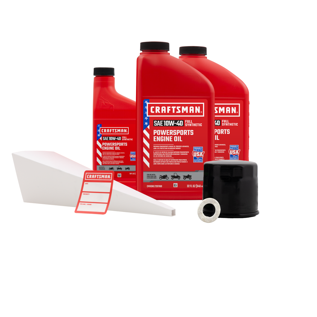 CRAFTSMAN 2.5 Quart 10W-40 Full Synthetic Oil Change Kit Fits Suzuki® VZ800 Marauder