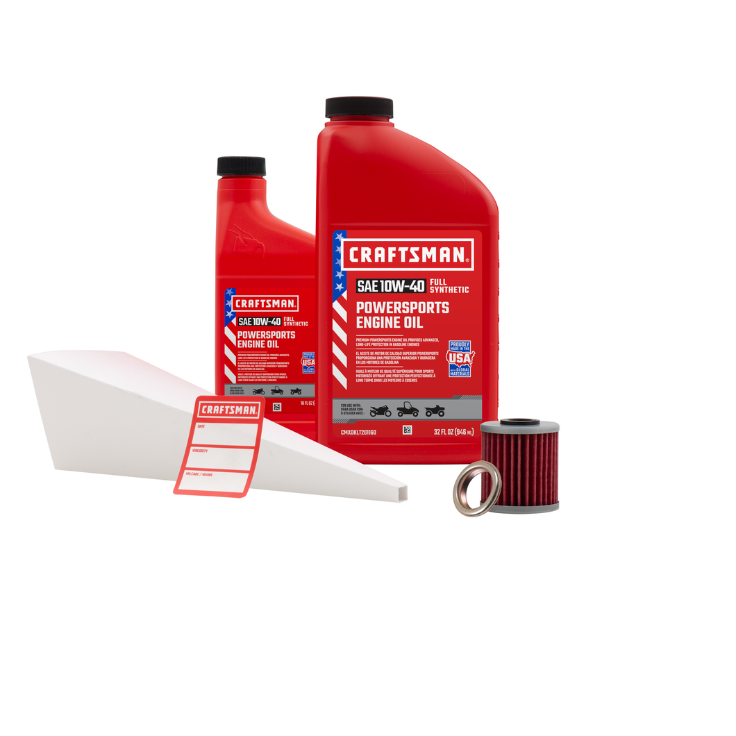 CRAFTSMAN 1.5 Quart 10W-40 Full Synthetic Oil Change Kit Fits Suzuki® RM-Z250