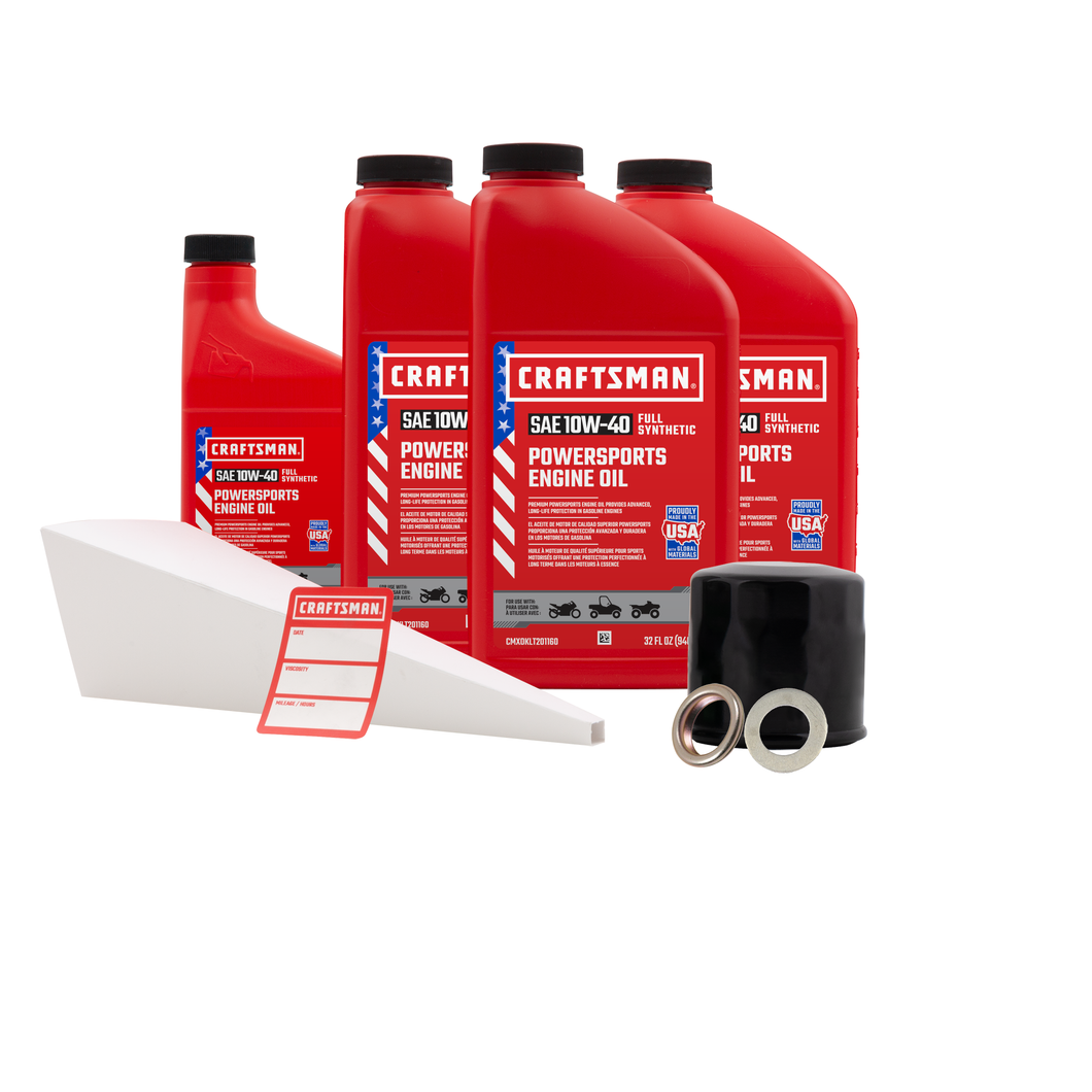 CRAFTSMAN 3.5 Quart 10W-40 Full Synthetic Oil Change Kit Fits Suzuki® VZ1600 Marauder, M95 Boulevard