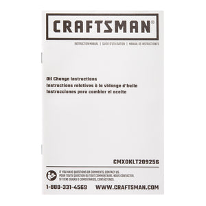 CRAFTSMAN 3 Quart 10W-40 Full Synthetic Oil Change Kit Fits Honda FSC600, FSC600A Silver Wing