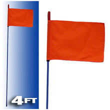 Load image into Gallery viewer, FireStik Fire Stick with Orange Safety Flag - 4FT Multiple Colors
